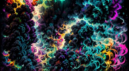 Дым разноцветный