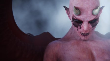 Демон с рогами