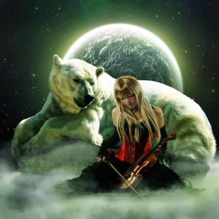 Медведь и девушка