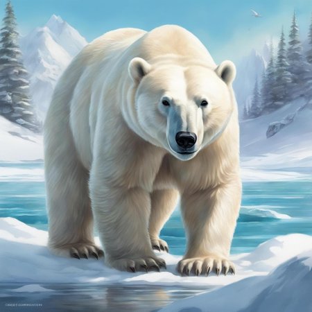 Белый полярный медведь