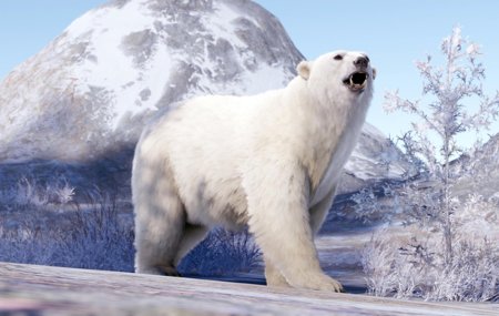 Белый медведь раст