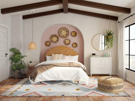 Спальня в стиле бохо