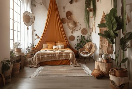 Спальня в стиле бохо