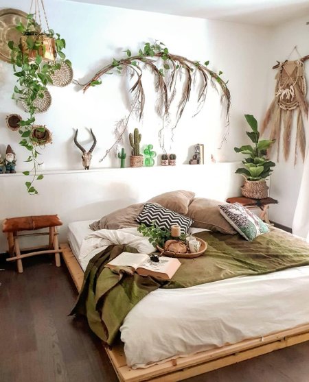 Спальня в стиле сканди бохо