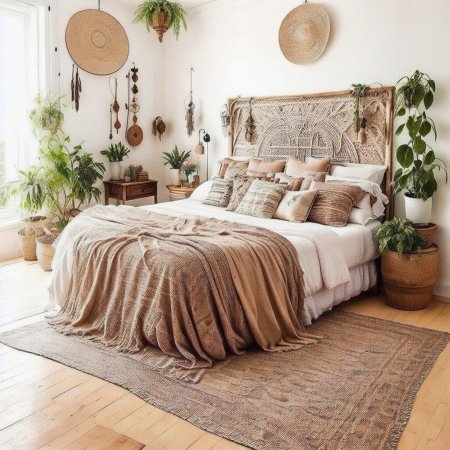 Спальня в стиле сканди бохо