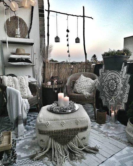 Сканди бохо интерьер