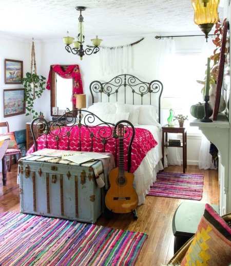 Спальня в стиле бохо