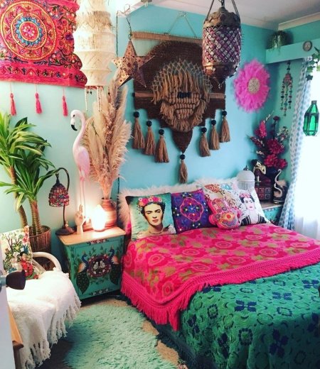 Бохо хиппи стиль в интерьере