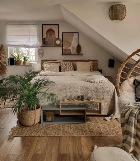 Спальня в стиле рустик