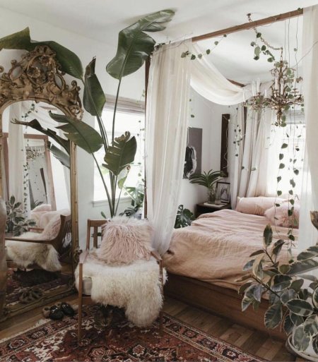 Спальня в стиле бохо