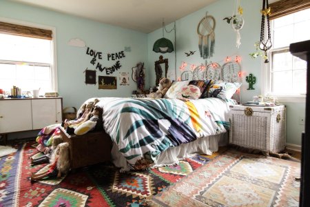 Интерьер спальни в стиле бохо шик