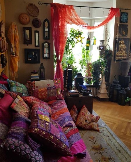 Хиппи бохо в интерьере