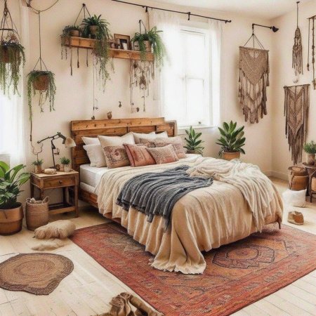 Спальня в стиле бохо