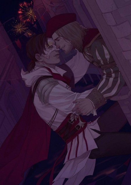 Эцио и леонардо да винчи assassin's creed 2