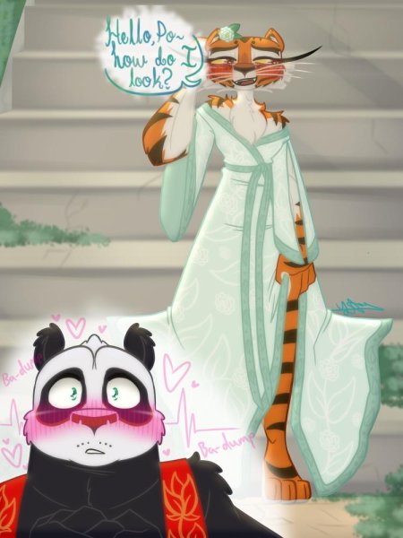 Кунг-фу панда и тигрица любовь