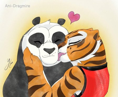 Кунг-фу панда и тигрица любовь