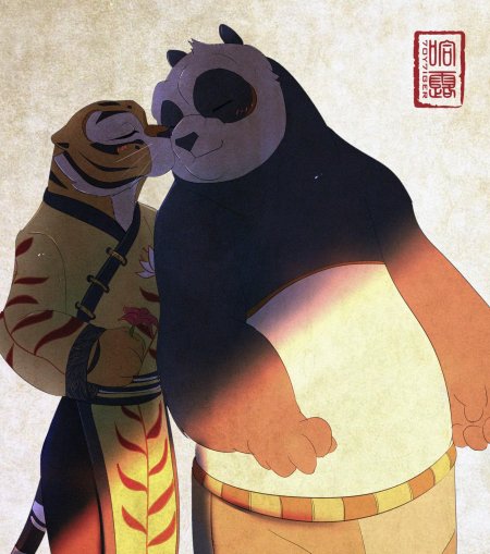 Кунг-фу панда и тигрица любовь