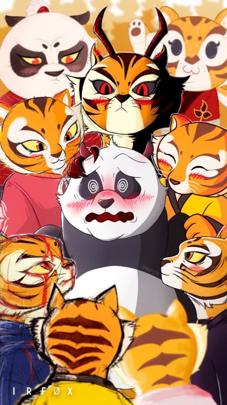 Кунг-фу панда и тигрица любовь