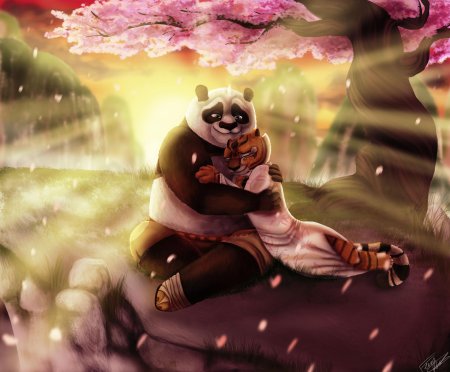 Кунг фу панда по и тигрица любовь