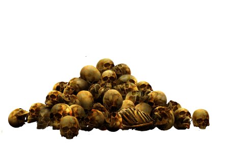 Гора черепов без фона