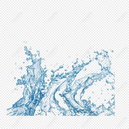 Брызги воды на прозрачном фоне