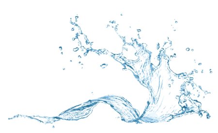 Брызги воды на прозрачном фоне для фотошопа