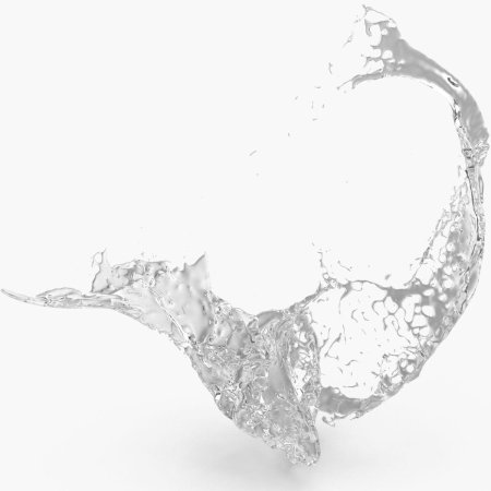 Всплеск воды 3д