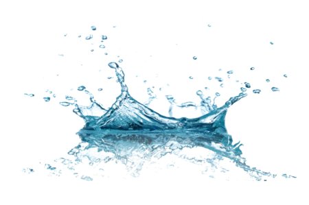 Всплеск воды на прозрачном фоне