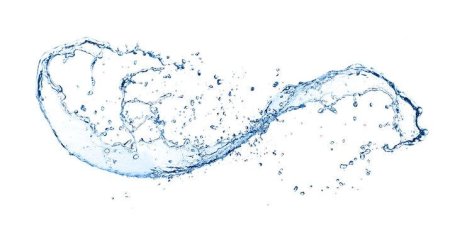 Брызги воды на прозрачном фоне