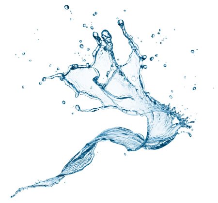 Всплеск воды на прозрачном фоне