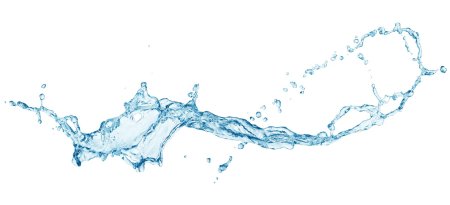 Всплеск воды на прозрачном фоне
