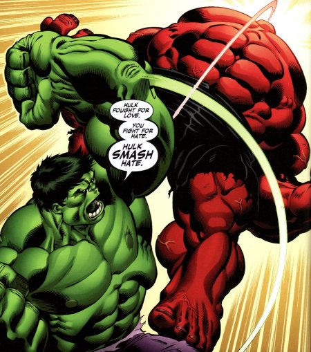 Красный халк против зеленого халка