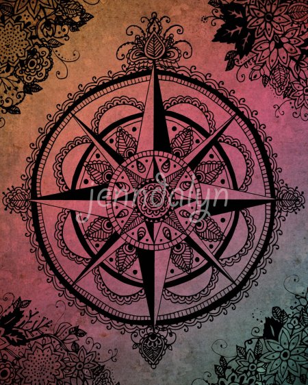 Мандала роза ветров