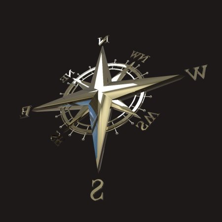 Роза ветров 3d