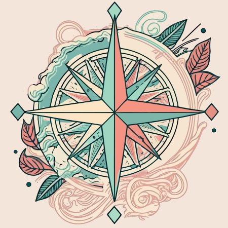 Роза ветров рисунок