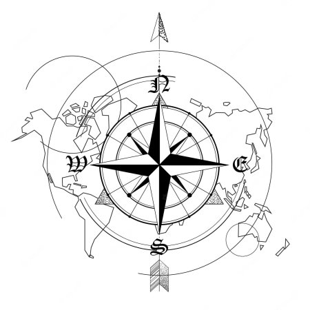 Компас роза ветров