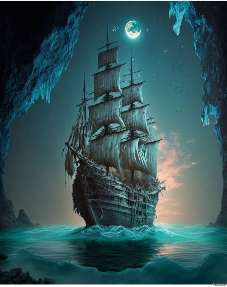 Картина корабль парусник