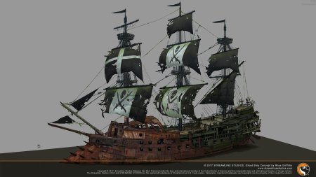 Летучий голландец корабль призрак пираты карибского моря