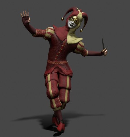 Шут 3д модель