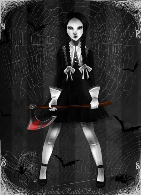 Венсдей аддамс арт