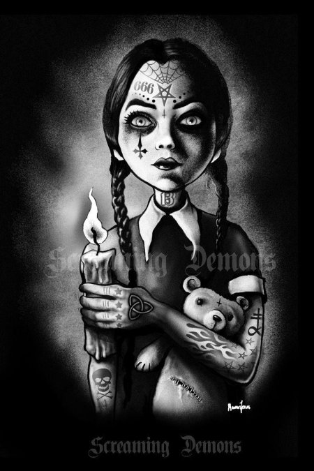 Венсдей аддамс арт