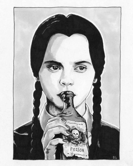 Венсдей аддамс арт