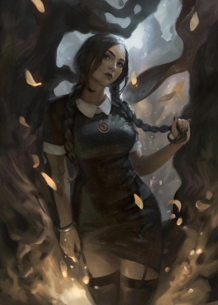 Уэнзди аддамс арт