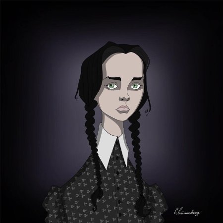 Уэнзди аддамс арт
