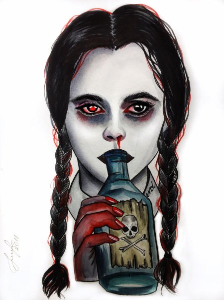 Венсдей аддамс арт