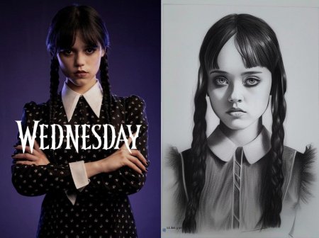 Венсдей аддамс арт