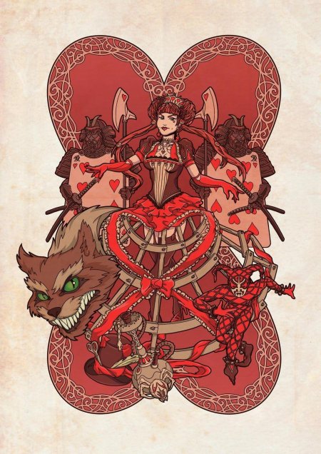 Алиса и красная королева арт