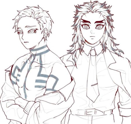 Раскраска аниме клинок рассекающий демонов