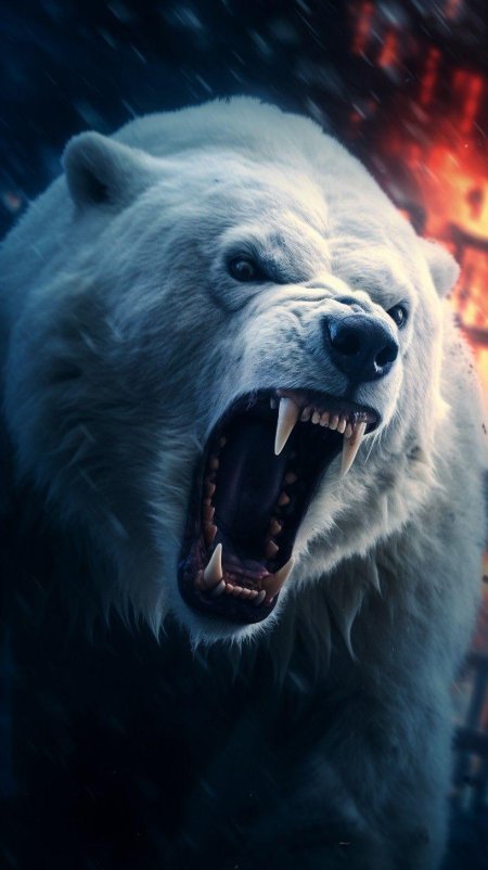 Медведь с оскалом