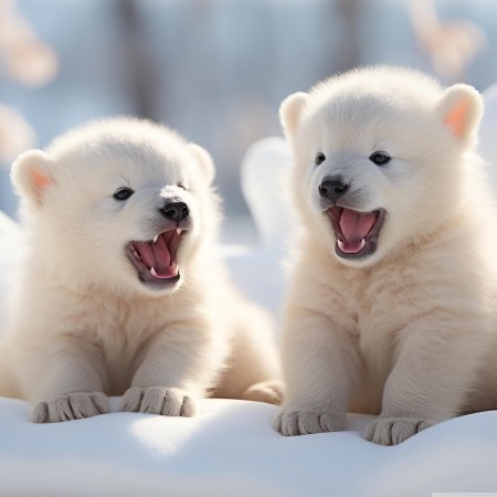 Белый медведвежонок